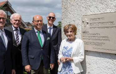 Rehwinkels Tochter mit Ehemann, Präsident Schulte to Brinke, Dr. Reinhardt und Stadtrat Bertram